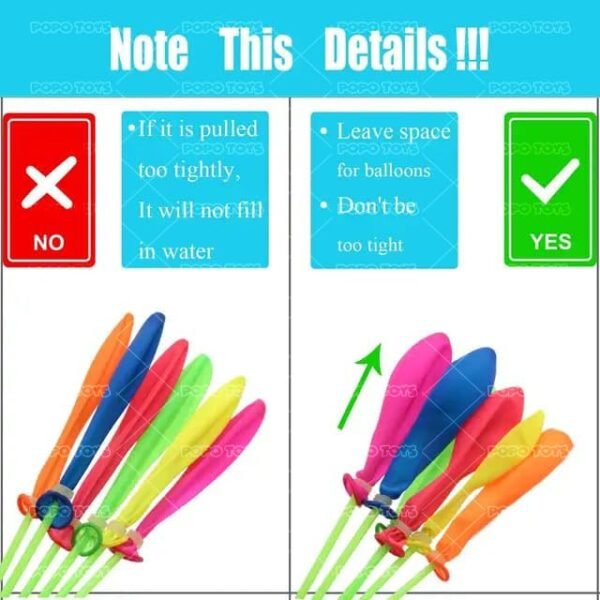 PoPo Toys Holi Magic Water Balloons – Auto-Fill 111 Balloons (Set of 3 Bunches), Multicolour Imported Selection - Image 2