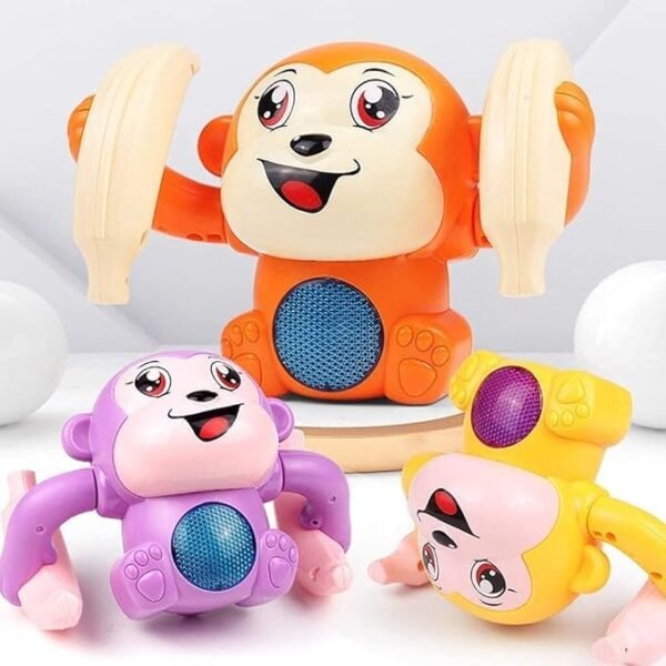 Gooyo Voice-Controlled Dancing Monkey Toy – Battery-Operated with Music, Rolling, Spinning & Smart Sensor Features | Fun Gift for Kids | Requires 3 AAA Batterie