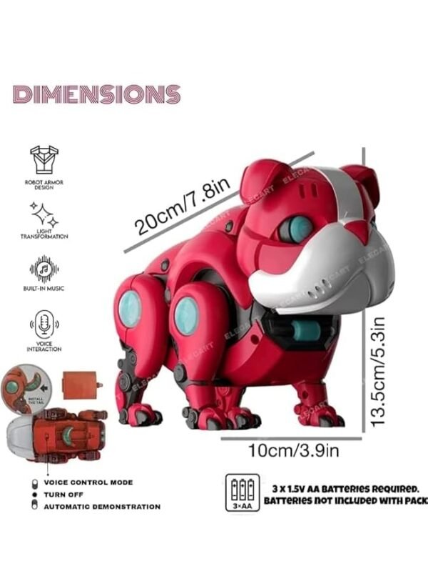 EUPHORIA Quick Smart Robot Dog & Bulldog Toy for Kids – Battery-Operated with Fun Lights | Interactive Play Companion for Boys & Girls - Image 4
