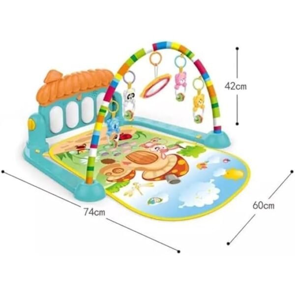 VHC CREATION Baby Play Gym with Piano & Hanging Toys – Colorful Musical Activity Mat with Rainbow Arch for Newborn Development | Soft Playmat for Baby Boys & Girls - Image 4