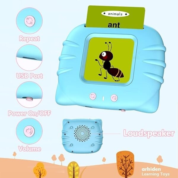 Storio Rechargeable Talking Flash Cards – Fun & Educational Learning Toy for Toddlers | Montessori-Inspired Gift for Boys & Girls Age 2+ - Image 4
