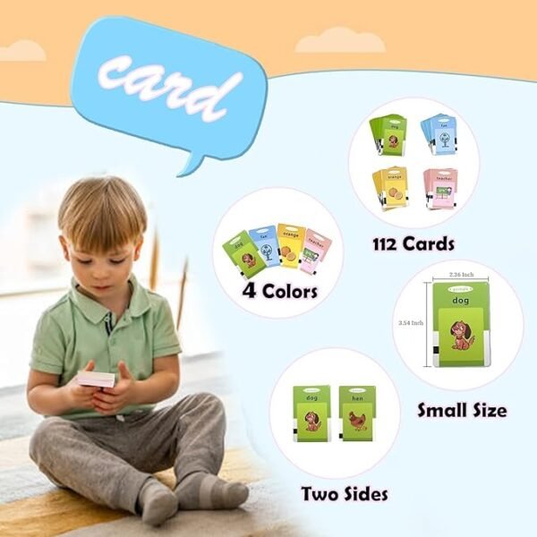 Storio Rechargeable Talking Flash Cards – Fun & Educational Learning Toy for Toddlers | Montessori-Inspired Gift for Boys & Girls Age 2+ - Image 3