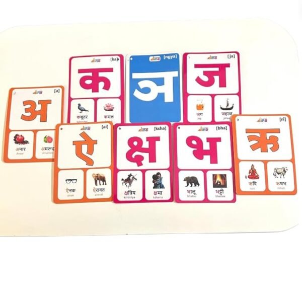 Learning Dino Hindi Varnamala Flash Cards for Kids – Wipe & Clean Activity with Sound for Each Akshar | Fun Language Learning for Preschool, Play School & Homeschooling - Image 2
