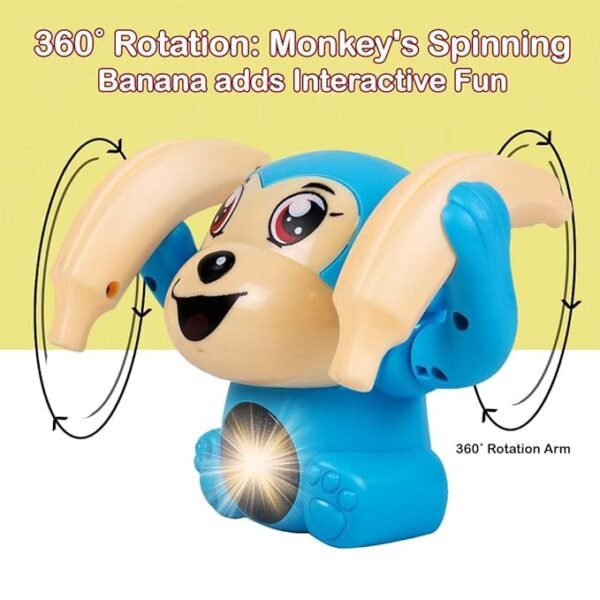 Gooyo Voice-Controlled Dancing Monkey Toy – Battery-Operated with Music, Rolling, Spinning & Smart Sensor Features | Fun Gift for Kids | Requires 3 AAA Batterie - Image 2