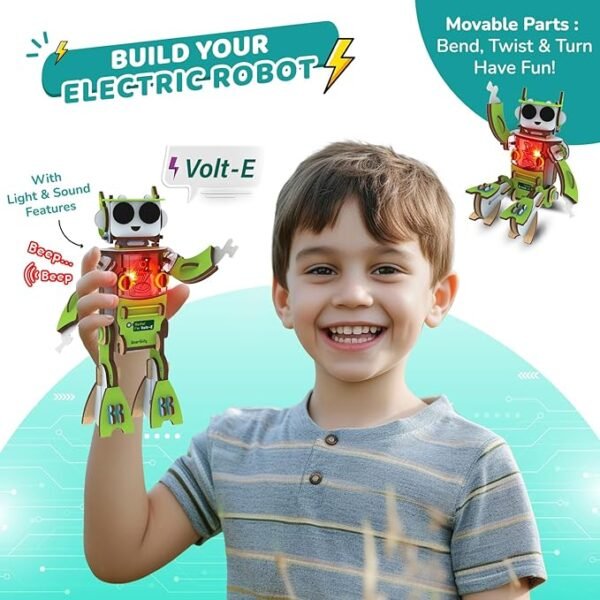Smartivity DIY Electricity Kit for Kids Ages 8 to 14 – Build an Electric Robot with Light & Sound | Includes 8+ Fun Circuit Experiments | Perfect Science Gift for Curious Boys & Girls - Image 5