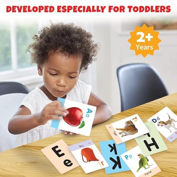 Little Berry Big Alphabet Flash Cards for Kids – 32 Double-Sided, Durable & Water-Resistant Picture Cards | Wipe & Clean Early Learning Toy for Toddlers & Preschoolers Ages 2 to 6 - Image 2