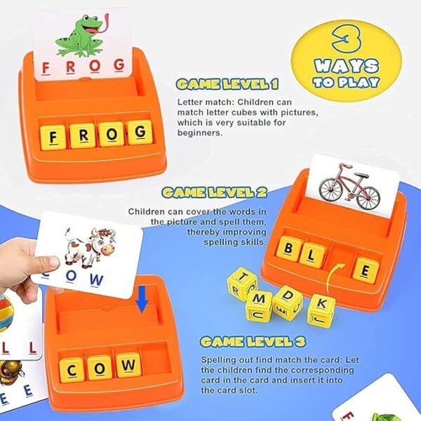 PLUSPOINT 2-in-1 Educational Word & Number Matching Game – Fun Flash Card Set for Kids Ages 3–8 | Helps with Sight Word Recognition & Early Learning | Perfect for Preschool & Kindergarten - Image 5