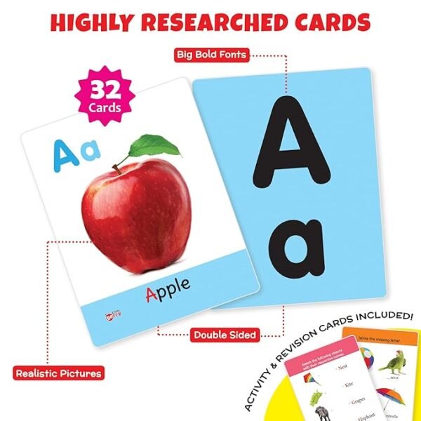 Little Berry Big Alphabet Flash Cards for Kids – 32 Double-Sided, Durable & Water-Resistant Picture Cards | Wipe & Clean Early Learning Toy for Toddlers & Preschoolers Ages 2 to 6 - Image 6