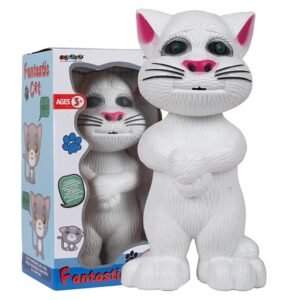Gooyo Electronic Talking Toy Cat for Kids – Interactive Musical Pet with Fun Sounds & Features | Adorable Gift Idea for Boys & Girls | White | Battery Operated (3xAA)