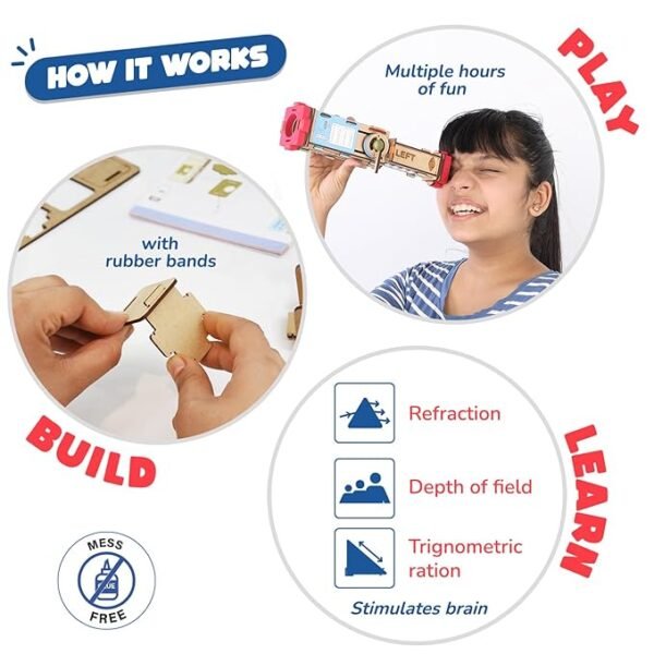 Smartivity DIY Telescope Kit – Fun & Educational STEM Toy for Kids Ages 8 to 14 | Learn to Measure Height & Distance | Perfect Birthday Gift for Curious Boys & Girls - Image 5