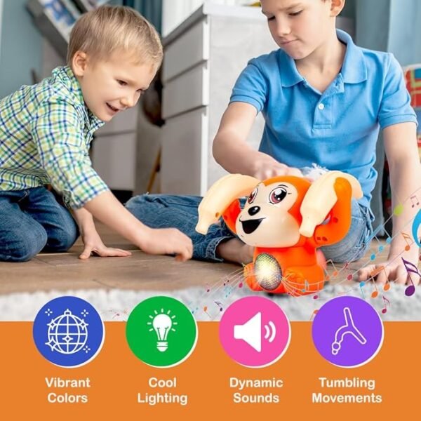Gooyo Voice-Controlled Dancing Monkey Toy – Battery-Operated with Music, Rolling, Spinning & Smart Sensor Features | Fun Gift for Kids | Requires 3 AAA Batterie - Image 3
