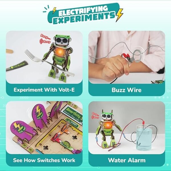 Smartivity DIY Electricity Kit for Kids Ages 8 to 14 – Build an Electric Robot with Light & Sound | Includes 8+ Fun Circuit Experiments | Perfect Science Gift for Curious Boys & Girls - Image 3