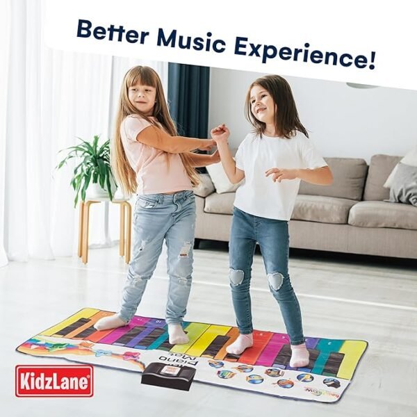 Kidzlane Jumbo 6-Foot Floor Piano Mat – Fun Musical Playmat for Toddlers & Kids | Interactive Keyboard for Active, Creative Play - Image 6