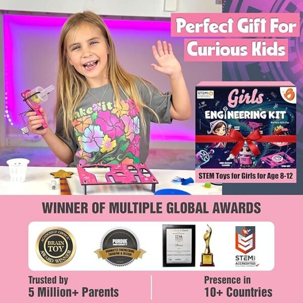 Butterfly EduFields 100+ STEM Projects Kit – Fun DIY Engineering & Science Experiments for Girls Ages 8 to 15 | Inspiring Educational Toy & Perfect Birthday Gift for Curious Minds - Image 2