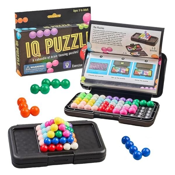 Kidology IQ Puzzle Brain Teaser – Fun & Portable 3D Logic Game for Kids | Educational Travel Activity to Boost Thinking Skills & Problem-Solving Abilities
