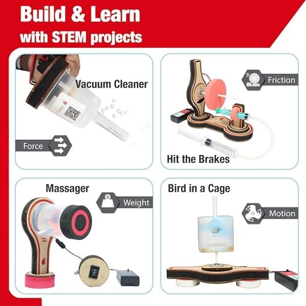 Butterfly EduFields 20+ DIY Science Experiments Kit – Build Motorized Machines & Explore STEM | Fun Electric Project Kit for Boys & Girls Ages 5 to 10 | Perfect Birthday Gift for Young Inventors - Image 5