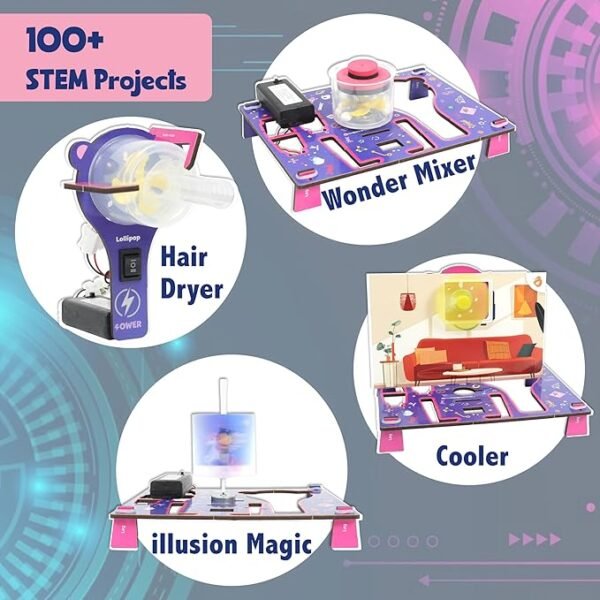 Butterfly EduFields 100+ STEM Projects Kit – Fun DIY Engineering & Science Experiments for Girls Ages 8 to 15 | Inspiring Educational Toy & Perfect Birthday Gift for Curious Minds - Image 4