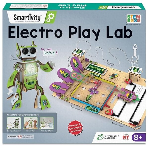 Smartivity DIY Electricity Kit for Kids Ages 8 to 14 – Build an Electric Robot with Light & Sound | Includes 8+ Fun Circuit Experiments | Perfect Science Gift for Curious Boys & Girls