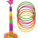 Toyshine 2 in 1 Ring Toss Game | Shape Sorter Color Recognition Aim and Strike Game - Multicolor