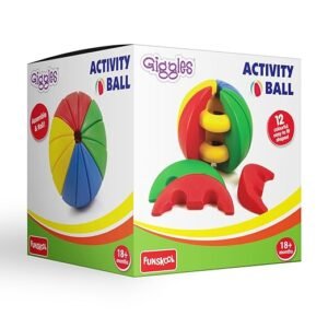 Funskool Giggles - Activity Ball, Crawling baby toy, Baby ball, Learning Activity Toy, Multicolour, 12 Months & Above, Infant And Preschool Toys