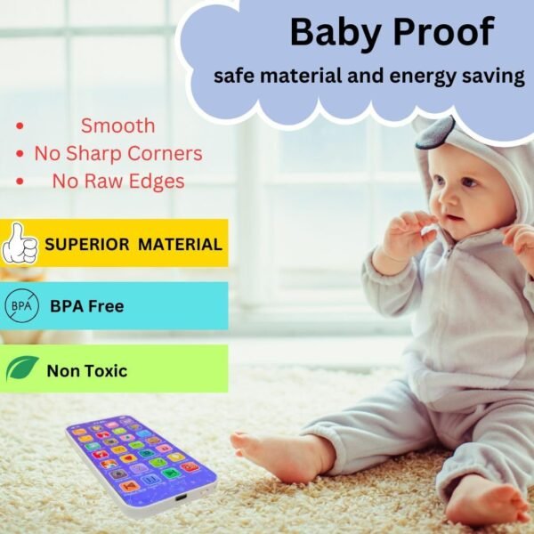 Amitasha Educational Phone Toy for 2-12 Years Kids Rechargeable 24 Modes Talking Baby Smart Phone Mobile Toy for Boys Girls Christmas Gift Birthday Surprise - Image 5