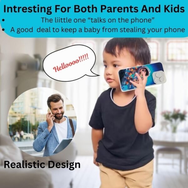 Amitasha Educational Phone Toy for 2-12 Years Kids Rechargeable 24 Modes Talking Baby Smart Phone Mobile Toy for Boys Girls Christmas Gift Birthday Surprise - Image 6