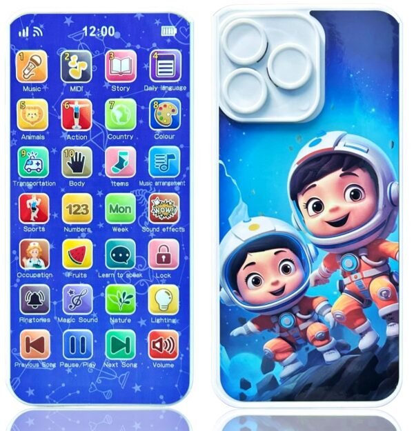 Amitasha Educational Phone Toy for 2-12 Years Kids Rechargeable 24 Modes Talking Baby Smart Phone Mobile Toy for Boys Girls Christmas Gift Birthday Surprise - Image 9