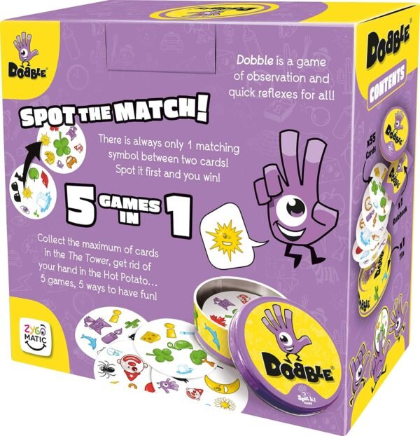 Asmodee Kid's Dobble, Visual Perception Card Game (Multicolour, Ages 6 and Above, 2 to8 Players) - Image 3