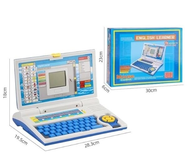 Cable World Educational Laptop Computer Toy Educational Computer for Kids Above 3 Years - 20 Fun Activity Learning Machine, Now Learn Letter, Words, Games, Mathematics, Music, Logic, Memory Tool,Blue - Image 3
