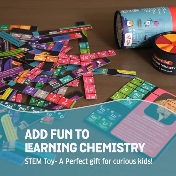 Chalk and Chuckles Science Toys, Smart Sticks Elemental Chemistry Game for Kids Age 8-10-12-14 Years, Gift for Boys and Girls 8-12 Year Old, STEM Puzzle and Game - Image 2