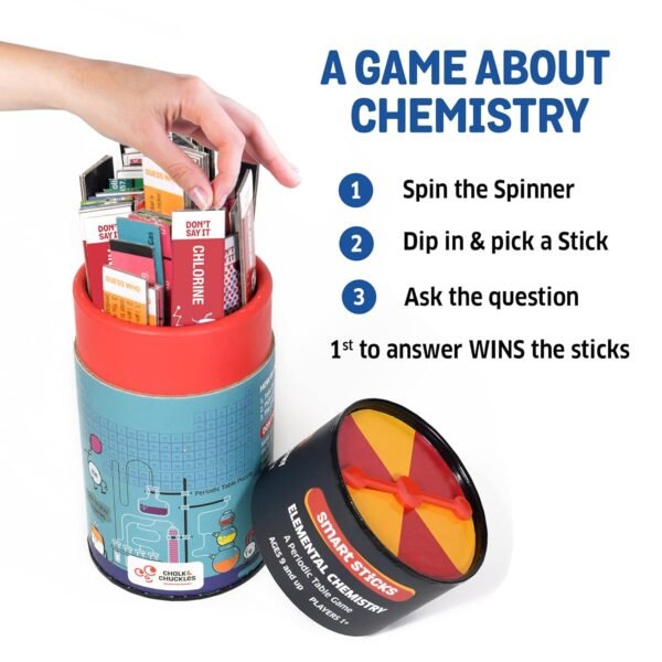 Chalk and Chuckles Science Toys, Smart Sticks Elemental Chemistry Game for Kids Age 8-10-12-14 Years, Gift for Boys and Girls 8-12 Year Old, STEM Puzzle and Game - Image 3