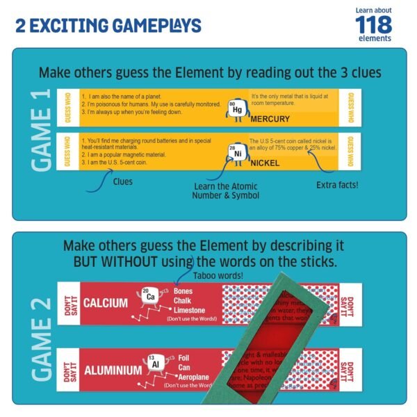 Chalk and Chuckles Science Toys, Smart Sticks Elemental Chemistry Game for Kids Age 8-10-12-14 Years, Gift for Boys and Girls 8-12 Year Old, STEM Puzzle and Game - Image 4