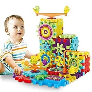Click to see full view Chocozone Battery Operated 81pcs Rotating Building Blocks with Gears