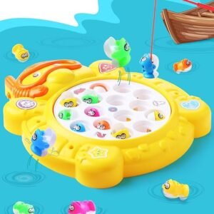 FIRSTCRY INTELLISKILLS Premium Electronic Fishing Game for Kid| Rotating Fish-Catching Toy with 15 Fish & 4 Sticks| Fun Board Game for Kid| Develop Hand-Eye Coordination & Motor Skills| Birthday Gift