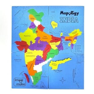 Imagimake Mapology India Map Puzzles - Geography for Kids - Learning & Educational Toys - Puzzles for Kids Ages 4-8 - Gift for 4, 5, 6, 7, 8 Year Old Boys & Girls