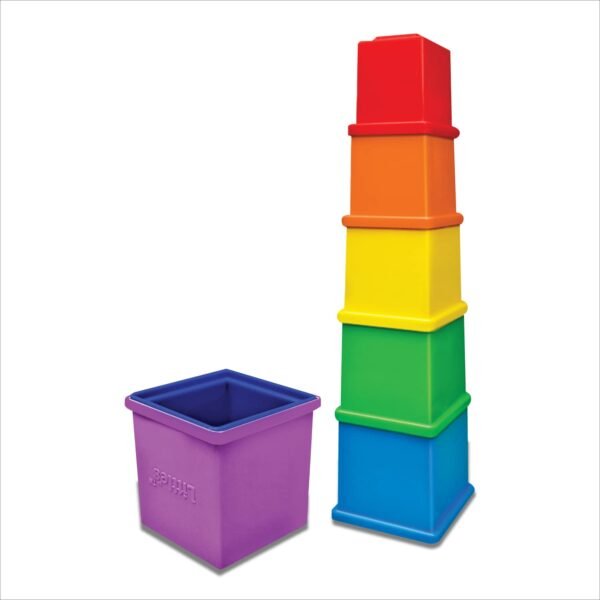 Little's Rainbow Stacking Cubes I Activity Toy for Babies I Multicolor I Infant & Preschool Toys I Develops Motor & Reasoning Skills(7 Pieces) - Image 3