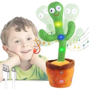 Mini Steps Dancing Cactus Toy for Kids - Rechargeable Talking Singing Children Baby Plush Electronic Toys