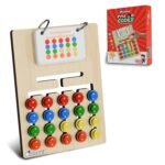 Novo Baby Kids Montessori Slide Puzzle | Color & Pattern Matching Learning Toys for Kids 3-8 Years | Preschool Educational Activity Toy for 3,4,5,6,7,8 | Toys for 6-Year-Old Boy (Modern)