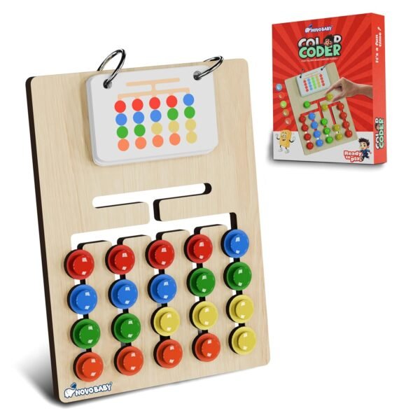 Novo Baby Kids Montessori Slide Puzzle | Color & Pattern Matching Learning Toys for Kids 3-8 Years | Preschool Educational Activity Toy for 3,4,5,6,7,8 | Toys for 6-Year-Old Boy (Modern)