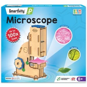 Smartivity Microscope 100x Zoom Toy for Kids Age 8-10-12-14 Years Old | Birthday Gifts for Boys & Girls | DIY Science Toy for Kids 8-14 Years Old Students I STEM Sciene Kit