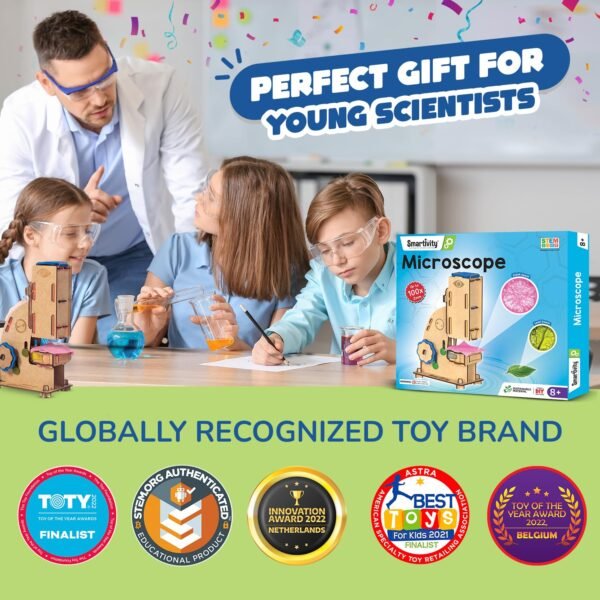 Smartivity Microscope 100x Zoom Toy for Kids Age 8-10-12-14 Years Old | Birthday Gifts for Boys & Girls | DIY Science Toy for Kids 8-14 Years Old Students I STEM Sciene Kit - Image 6