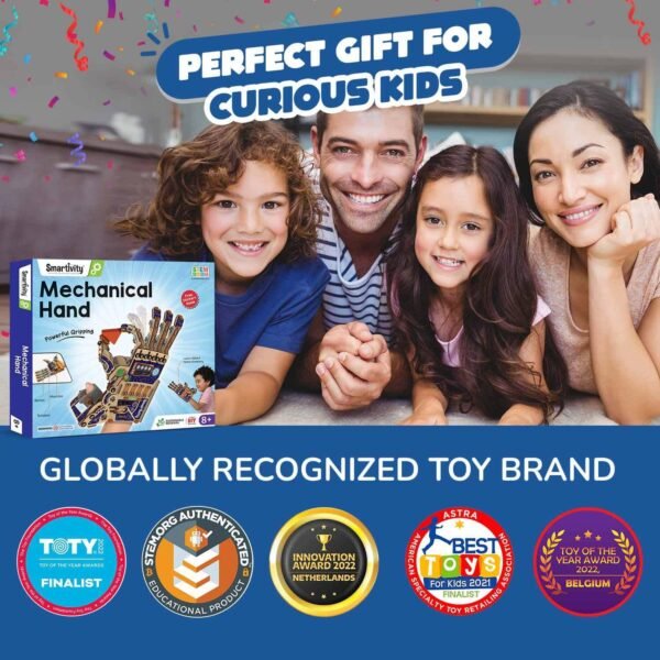 Smartivity Robotic Mechanical Hand Toy for Kids 8-10-12-14 Years Old | 2024 Parents Choice Winner I Birthday Gifts for Boys & Girls | DIY STEM Educational Science Toys for Kids 8,9,10,11,12,13,14 - Image 7