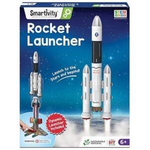 Smartivity Rocket Launcher Kit for Kids 6, 7, 8, 9, 10, 11, 12 Years Old | Build Your Own Rocket and Launcher | Birthday Gifts for Boys & Girls | DIY STEM Science Toy for Kids 6-12 Years-Multicolor