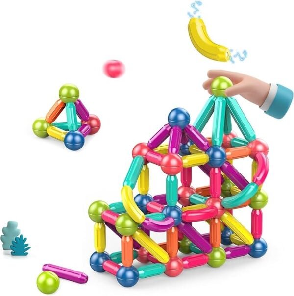 TOYTASTIC Learning Boys Girls Toys Age 4-5,Magnetic Game and Rods Set Educational Magnet Stick and Ball Game,Kids Toys for 3+ Yers - Image 3