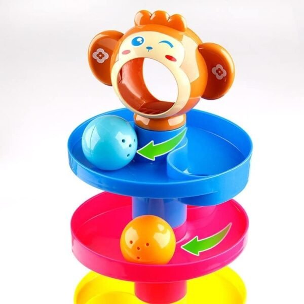 Toy Imagine Ball Drop & Roll Ramp Game | Swirling Tower Toy with Balls for Kids Age 2-5 Years | Motor Skill Development Ball Activity Toy for Babies & Toddlers | Colorful Ball Drop Toy (Pack of 1) - Image 3