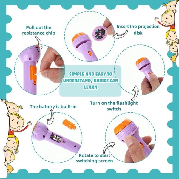 Toy Imagine Projector Torch for Kids – Mini Light Toy 24 Picture Slides – Educational Toy Torch for Boys & Girls Age 2-5 Years – Fun Interactive Activity for Toddlers, Baby Learning, Gift for Kids - Image 4